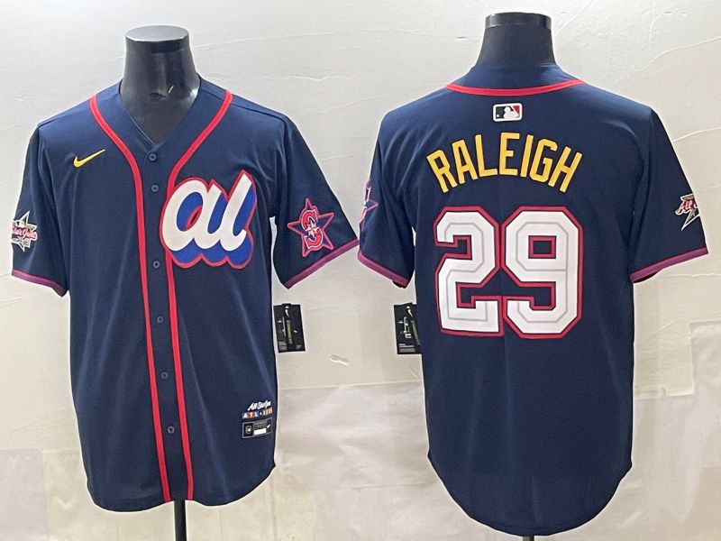 Men 2025 Seattle Mariners #29 Raleigh dark Blue All star Nike MLB Jersey style 02
